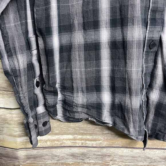 Columbia Shirt Men's XL Grey‎ Plaid Classic Fit Stretch Button Long Sleeve - Picture 4 of 7
